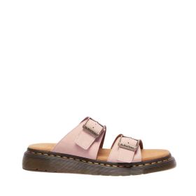 DR. MARTENS JOSEF POWDER PINK MILLED SANDALS