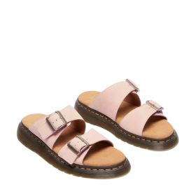 DR. MARTENS JOSEF POWDER PINK MILLED SANDALS