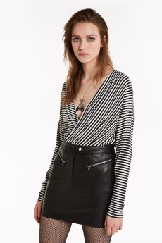 PATRIZIA PEPE CROSSED SHIRT