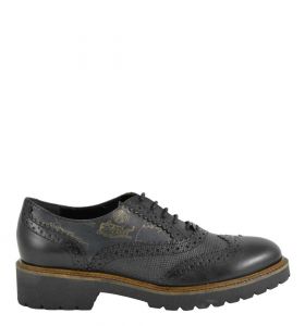 ALVIERO MARTINI 1 CLASSE BROGUE SHOES PRINTED LEATHER "GEO FILETTO"