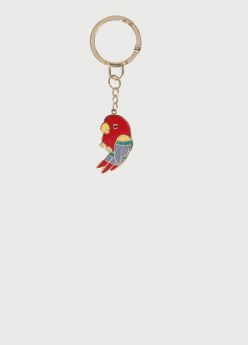 Portachiavi Gallo In Pelle Fatto A Mano - Made In Sicily, Vintage, Anello Diviso