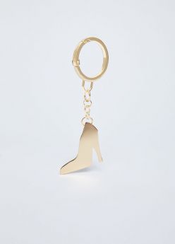 1pc-Grande smalto tono oro Scarpa rossa con tacco alto ciondolo charm w / strass, ciondolo portachiavi fai-da-te - Italia