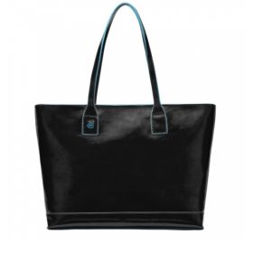 PIQUADRO BLUE SQUARE SHOPPING BAG