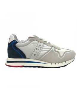 Blauer Sneaker Uomo Quartz In Pelle Scamosciata E Nylon – Blu Navy/Rosso – Modello S2QUARTZ01, Taglia 41