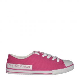 orange calvin klein trainers