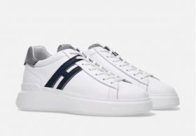 Hogan sneaker uomo, blu oceano, pelle, 2019, 38.5 39 39.5 40 41 41.5 42  42.5 43 44 44.5 46 46.5 raffaello network lacci blu - Stileo.it