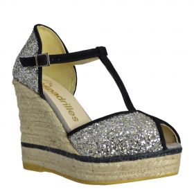 retro ESPADRILLES SANDALI AURA GLITTER 