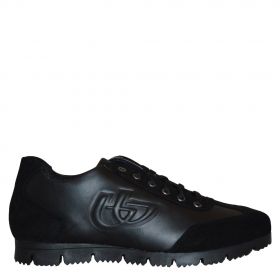 BYBLOS LEATHER TRAINERS