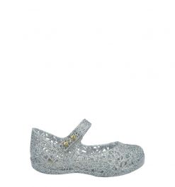mini melissa silver shoes