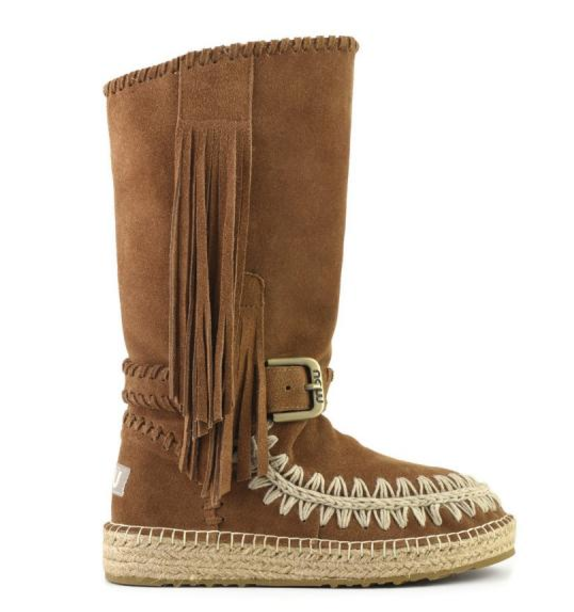 Mou indian boot jute suede